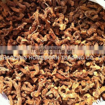 Fresh galangal root dried