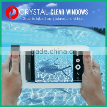 100% sealing PVC waterproof phone pouch for swimming diving drifting stuffing climbing boating