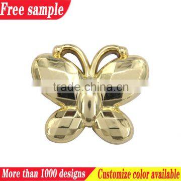 Gold color butterfly design lovely shoes flower colorful shoe decoration