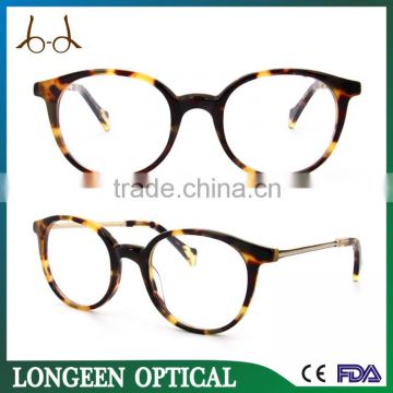 G3509 Demi Old School Acetate Round Eyeglasses Frames