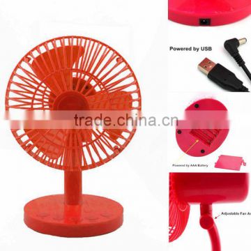 USB And Battery Powered Voice Control Oscillating Fan Jyicoo Colorful USB Fan