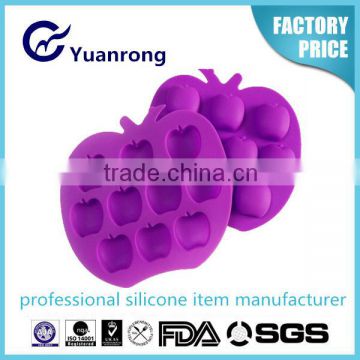 Apple Shape Eco-friendly High Quality Silicone Ice Cube Tray
