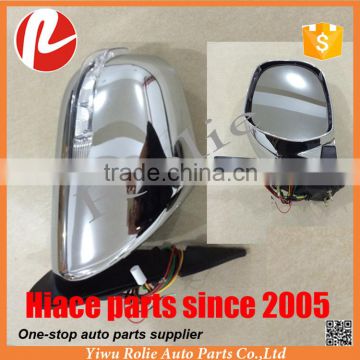 Auto body parts chrome LED electric folding side mirror for Toyota hiace 2005-2016 accessories