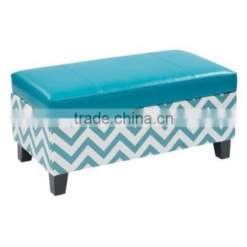 customized blue modern leather ottoman made in china OT4039