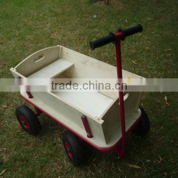 All-Terrain wooden garden trolley wagon cart TC4203B
