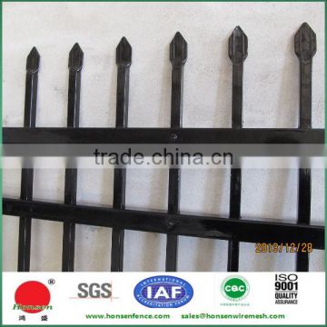Black coated Ornamental Iron Fence