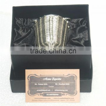 Silver Finish Tea Strainer With Black Box Packing