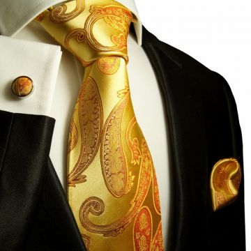 Brown Extra Long Mens Jacquard Neckties Standard Length Extra Long