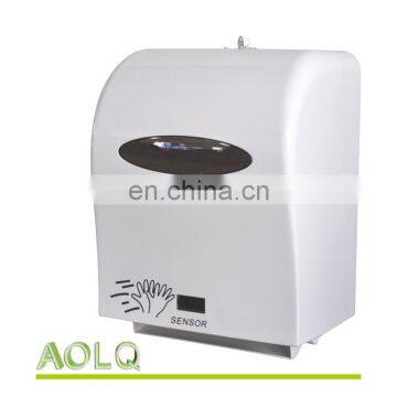 Commercial white plastic automatic sensor paper towel dispenser for kitchen,restaurant or bathroom