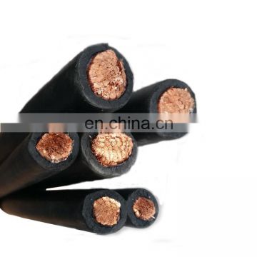 flexible copper wire core rubber sheathed auto battery cable 50mm