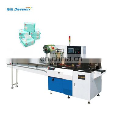 Dession automatic wet wipes packing machine with punching and labeling device