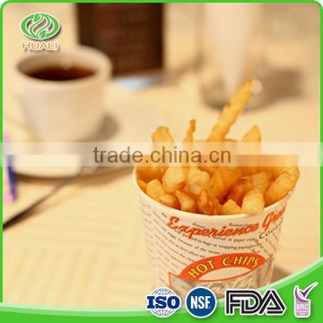 Creative design eco-friendly packing chip cup french fries box