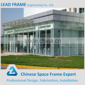 Low cost light space frame glass curtain wall