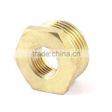 LB-GutenTop Brass 3/4" PT Male to 1/4" PT Female Hex Threaded Busing Pipe Fitting Connector