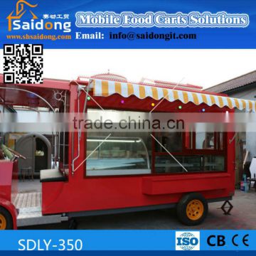 popular design customized size street food kiosk cart vintage cart for sale