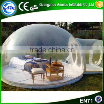 Hot sale inflatable air dome camping tent material pvc transparent for sale