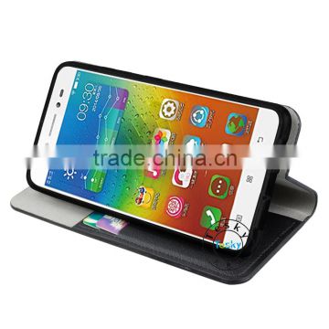 5.0 Inch Leather Phone Case For Lenovo S90 Sisley Flip Leather Case With Stand