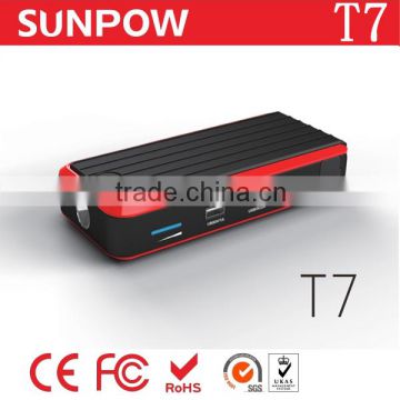 sunpow 12000mah new design double usb rechargeable air compressor multifunction car 12v jump starter