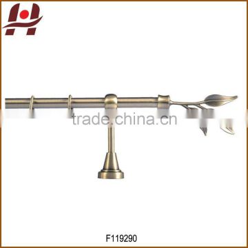 F119290-metal iron aluminium stainless steel brass plated plain twisted extensible telescopic window curtain poles rods pipes