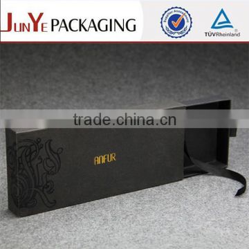 spot UV and gold hot stamp logo strip drawer box for tie