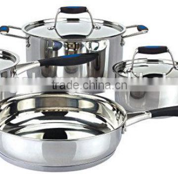 7pcs set stainless steel tivoli dorsch cookware for induction cooker