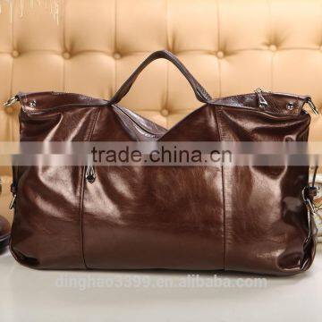 Travel bag made in China retro leather tote bag portable travel handbag