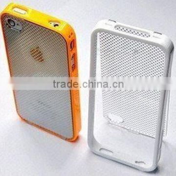 tpu bumper case with pc back for IPhone 4 and photograph resolvent