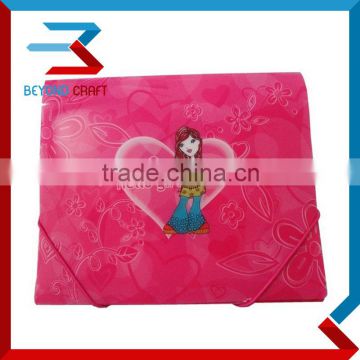 GOOD quality a4 size plastic POLY PP elastic file bag with logo print