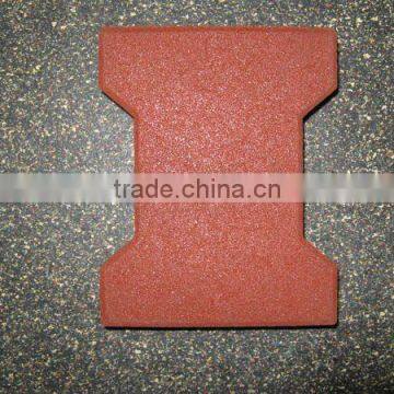 The rubber floor tile (red )