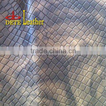 stone emboss artificial leather for shoes leather