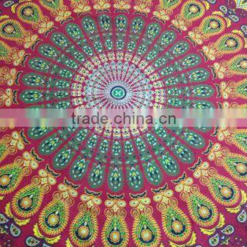 Cotton fabric printed hangings hippie tapestry mandala bed sheets elephant Indian bedspread