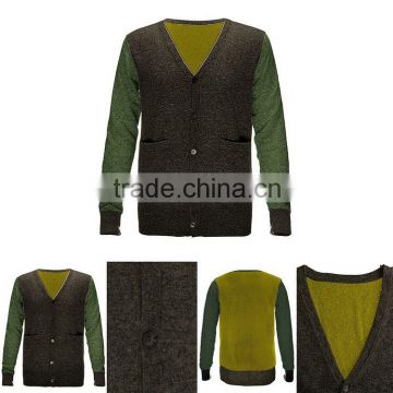v-neck multi-colord men plaid knit vest
