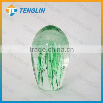Decorative glass jellyfish paperweight
