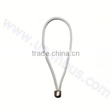 white elastic cord with ball for tag