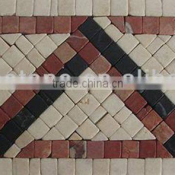 Broken line shaped Interior and exterior mosaic border wholesale