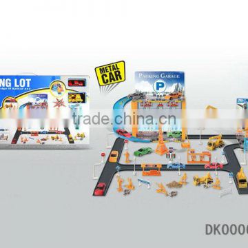 Engineering Series Toy Parking Garage Playset with Metal Cars
