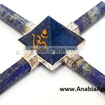 Healing Energy Generator : with Engraved "OM" : Lapis Healing Energy Generator