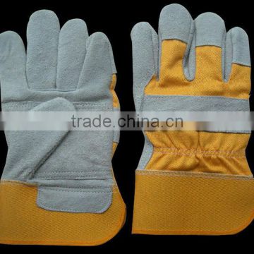 Canvas working gloves,leather gloves