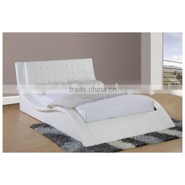stunning S-shaped design PU Synthetic Leather bed