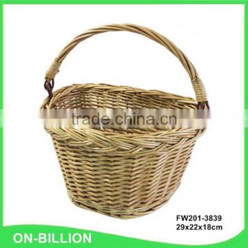 Large new design natural wicker bike basket rattan