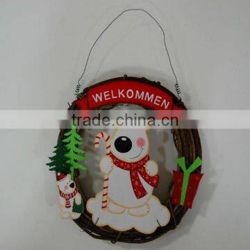 Christmas wooden wreath decoration JA02-11996B