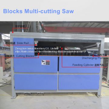 Multi Rip Saw for Pallet Block Processing