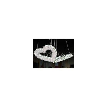 Dual Heart Shaped Modern Luxury Crystal Chandelier with 75cm Adjustable Chain