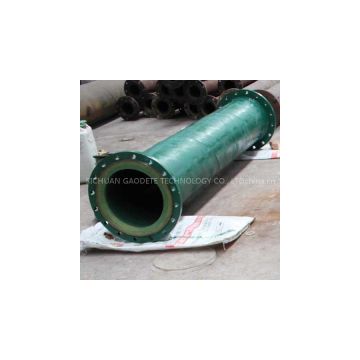 Lined polyurethane tailing conveying pipe