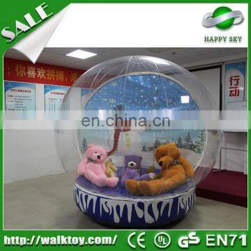 HI high quality Christmas giant inflatable decoration snow globe for sale