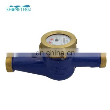 Popular cheap price multi jet 3/4  magnet brass type water meter