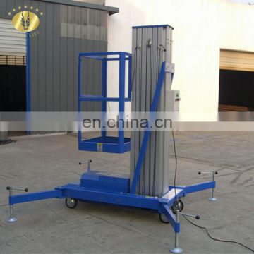 7LSJLI Shandong SevenLift telescopic mobile electric aluminium single mast elevator manual lift work platform