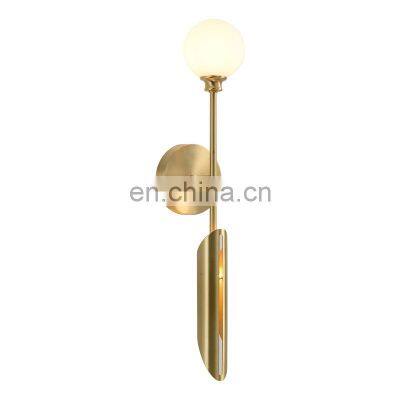 Nordic Bedside Lamp Minimalist Wall Lamp Golden Metal Background LED Decorative Wall Lamp