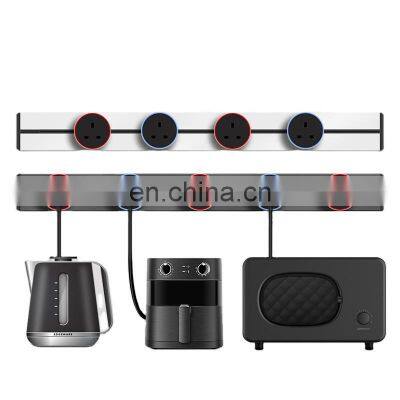 UK Standard Wall-Mounted Surface-Mounted Removable Household Kitchen Socket 1.5M Hight Power Wiring Track Socket Set