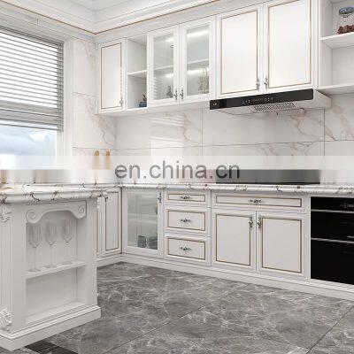 Factory price Nordic shaker style solid wood kitchen cabinet for sale